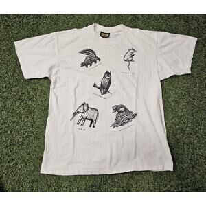 Vintage Joe Crabtree Art T-Shirt Size XL Single Stitch All Over Print 90s